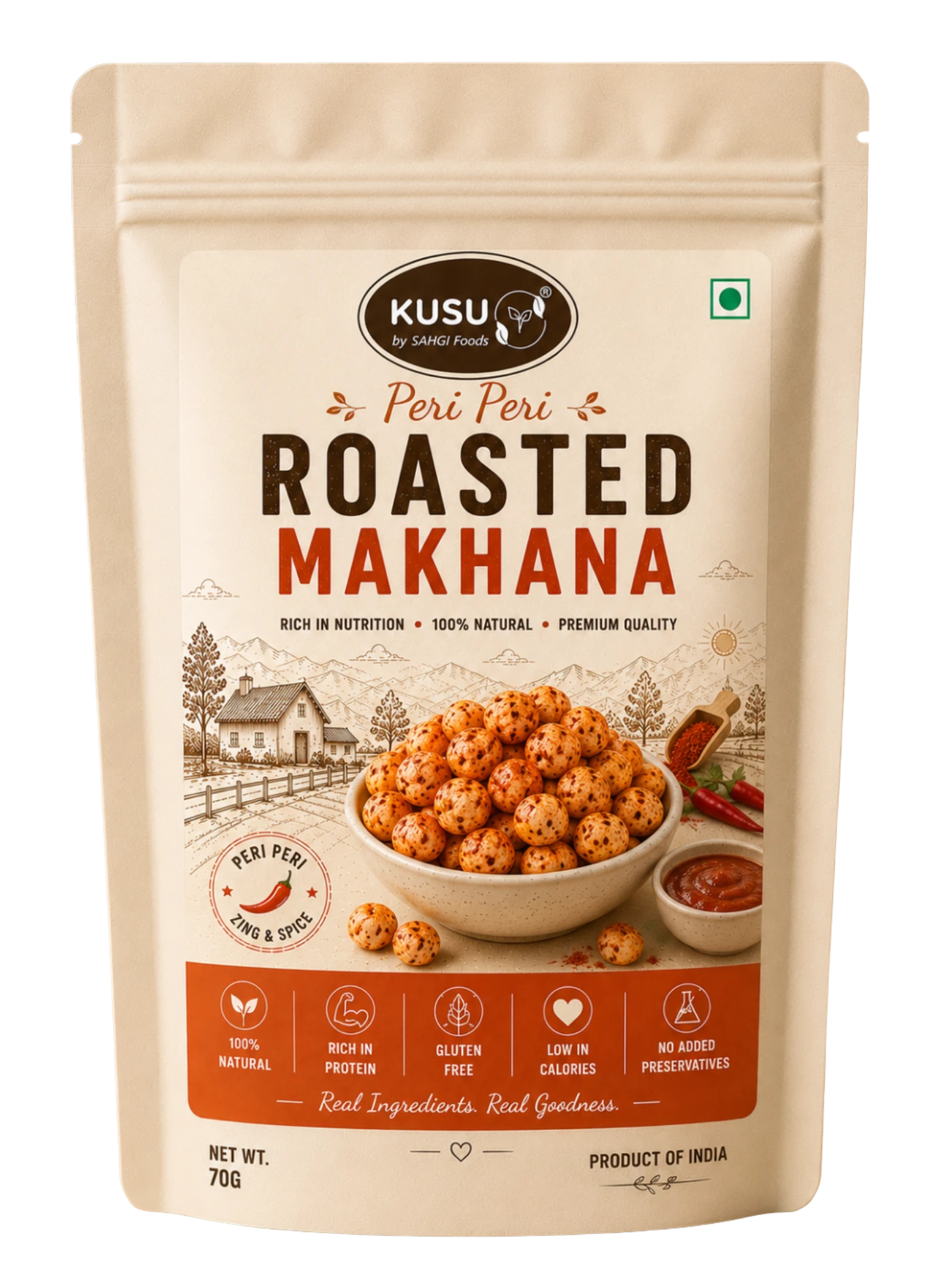 KUSU Peri Peri Roasted Makhana