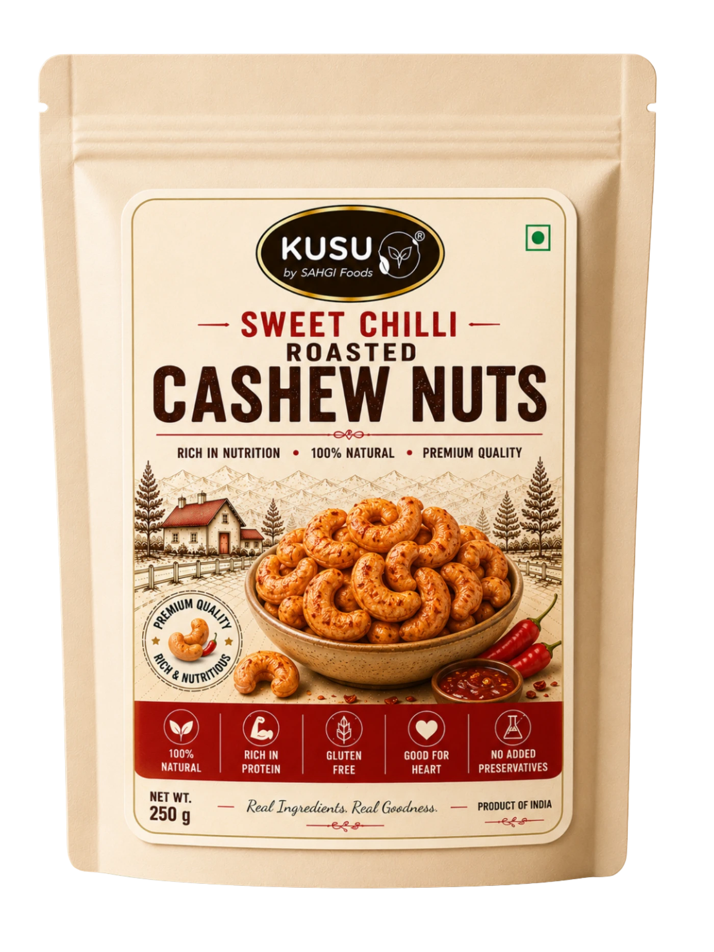 KUSU Sweet Chilli Roasted Cashew Nuts