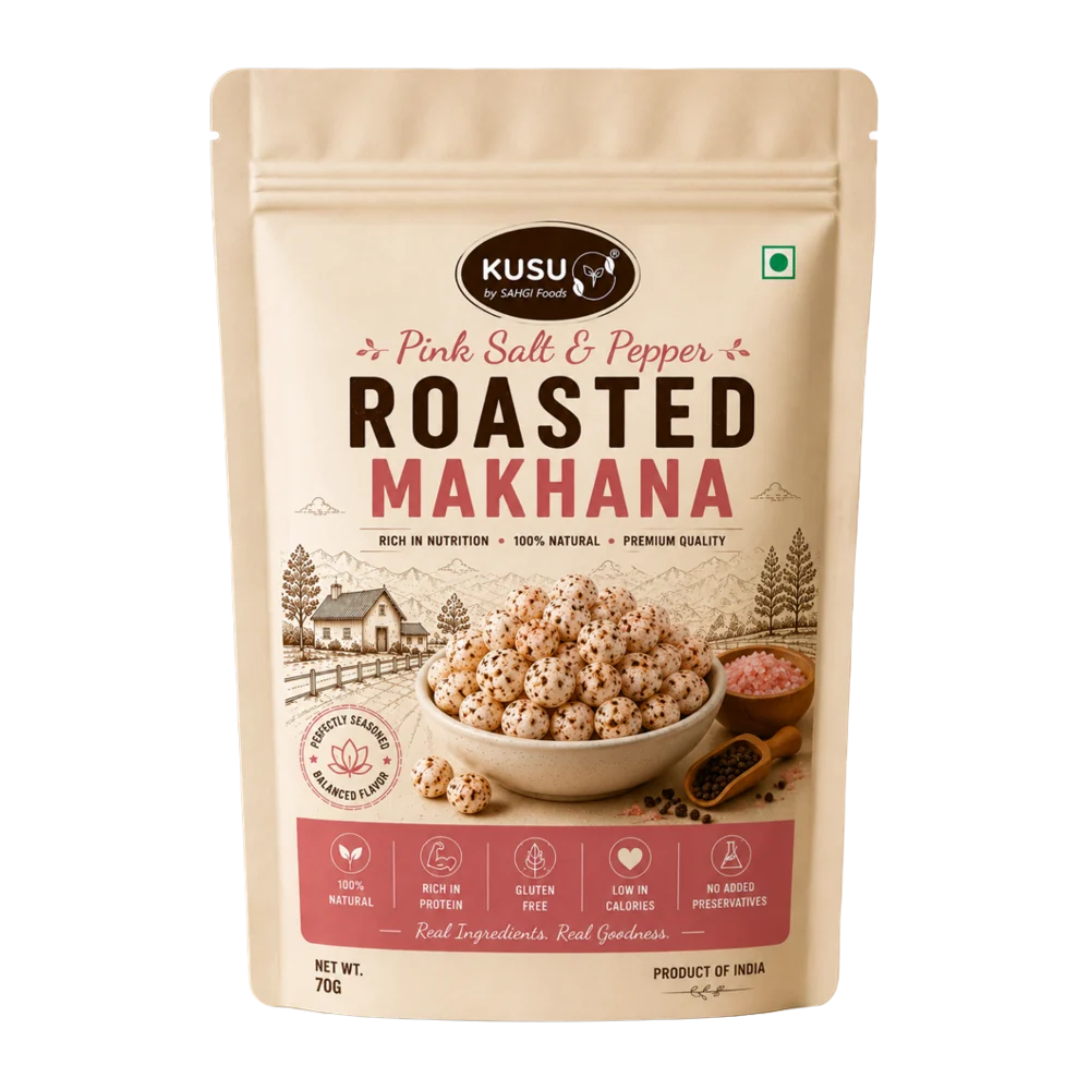 Buy KUSU Pink Salt and Pepper Roasted Makhana online - SAHGI Foods