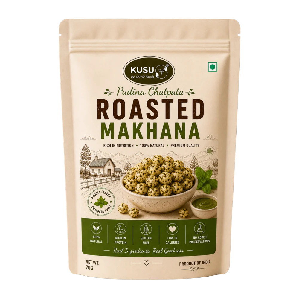 Buy KUSU Pudina Chatpata Roasted Makhana online - SAHGI Foods
